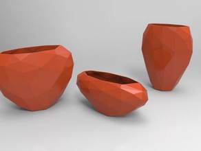 low poly vasos de aprendizagem 3d print model - Mito3D