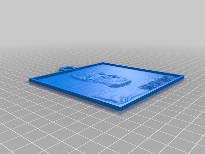 allan davis lithopane 2d art customized 3D print model - Mito3D
