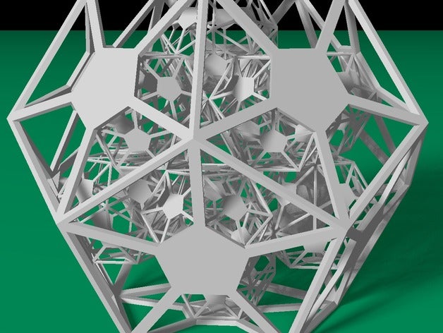 recursiva dodecahedral marco matemáticas art dodecaedro fractal la recursividad 3D print model - Mito3D