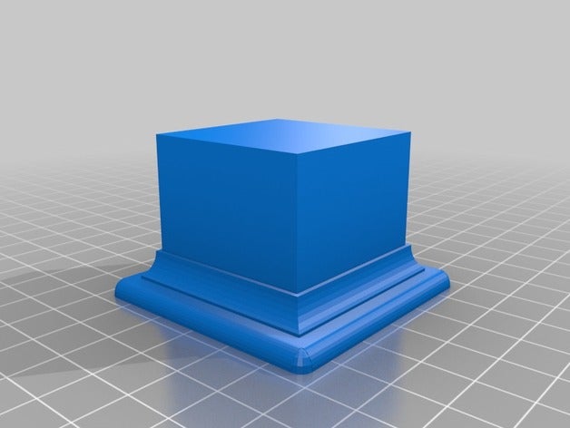 mini display square plinth 3d printing base miniature 3D print model - Mito3D