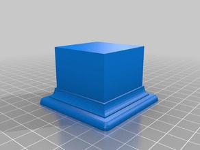 mini display square plinth 3d printing base miniature 3d print model - Mito3D