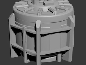 sci-fi chemical plant - storage tank toys & games 6mm battletech building colmar miniature scenery scifi tabletop game gaming terrain wargames wargaming 3d print model - Mito3D