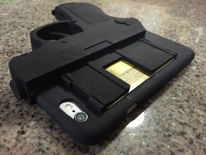 iphone 6 gun case mobile phone apple 3d print model - Mito3D