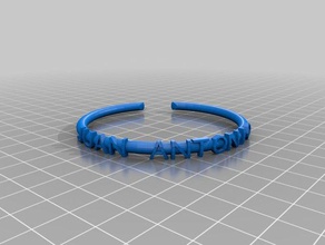 mi texto personalizado anillo de la pulsera corona cosa juan antonio moda 3d print model - Mito3D