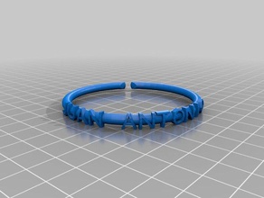 mi texto personalizado anillo de la pulsera corona cosa juan antonio moda 3d print model - Mito3D