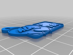 my customized love you key chain keychains 3d print model - Mito3D