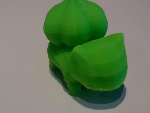 high-poly-bulbasaur Kreaturen bulbasaur pokemon poly 3d print model - Mito3D