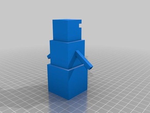 snow golem original texture 3d printing hot dog minecraft snowman 3d print model - Mito3D