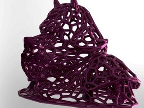 orc guarda stile voronoi arte da matemática de 3d print model - Mito3D