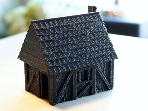 pequeña casa de campo las estructuras edificios cottage haus cabaña pequeños la mordheim rpg juego tablero mesa 3d print model - Mito3D