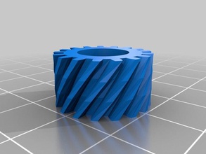 17 teeth helix plastic extruder prototype parts customized 3d print model - Mito3D
