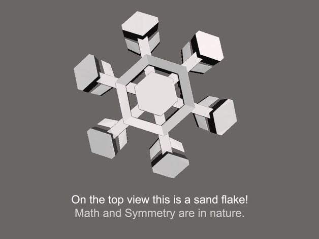 sable de flocons château les mathématiques jouets construction la moisissure ludique flocon neige symétrie 3D print model - Mito3D