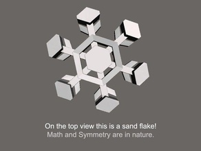 sand flake castle math construction toys mold playful snowflake symmetry 3d print model - Mito3D