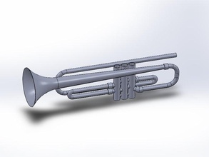 stl trumpet 3d printing 3d print model - Mito3D