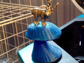 cogumelo do suporte de exposição esculturas figurine miniatura natureza pedestal 3d print model - Mito3D