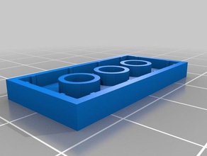 2x4 Fliese Bau-Spielzeug kundengebundene 3d print model - Mito3D