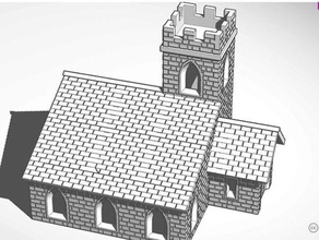 scalecast model church buildings & structures linka raiwa oo gauge railway 3d print model - Mito3D