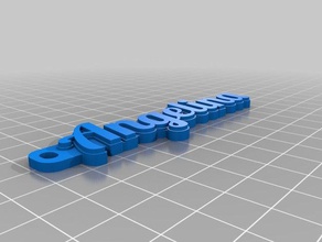 my customized multiline tag keychain - angelina organization 3d print model - Mito3D