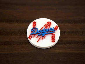 baseball team logo - los angeles dodgers sport & outdoors 3d print model - Mito3D