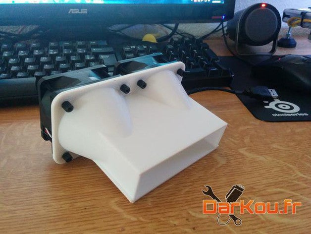 freebox revolution-fan-duct computer 3D print model - Mito3D