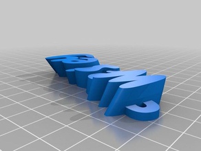 mi personalizados iamburny del texto - wesley organización personalizado 3d print model - Mito3D