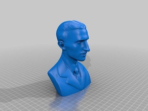 nikola tesla sculpture bust sculptures discover zaxe 3d print model - Mito3D