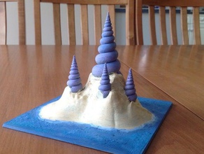 sea shell mountain sculptures terrain topography 3d print model - Mito3D