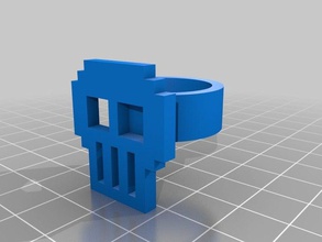 dans kafatası yüzük özelleştirilmiş 3d print model - Mito3D