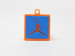 jumpman silhouette portachiavi i palla il basket la giordania keychain knicks sport 3d print model - Mito3D