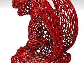 gargouille stile de voronoi sculptures 3d print model - Mito3D