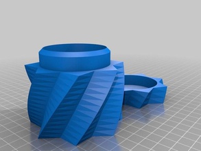 meine angepasste parametrische twisted-star-box Container 3d print model - Mito3D
