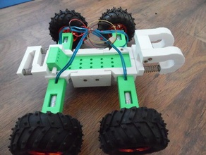 robo-k robótica 4wd arduino chassis dc o motor framboesa robô chassi 3d print model - Mito3D