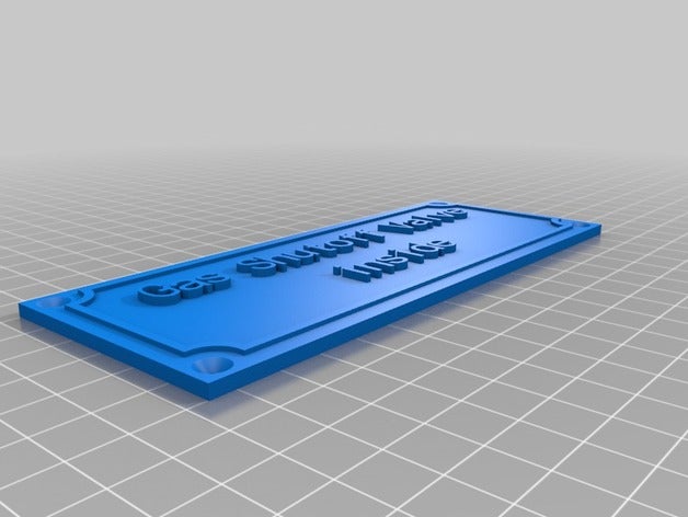 gas shutoff valve simple signs & logos customized 3D print model - Mito3D