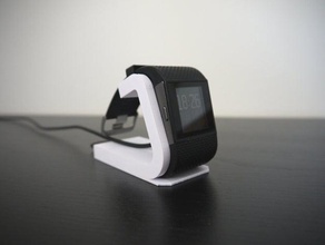 fitbit surge desktop stand attivo cavo di carica il caricabatterie la ricarica scrivania fitness smart smartwatch usb 3d print model - Mito3D