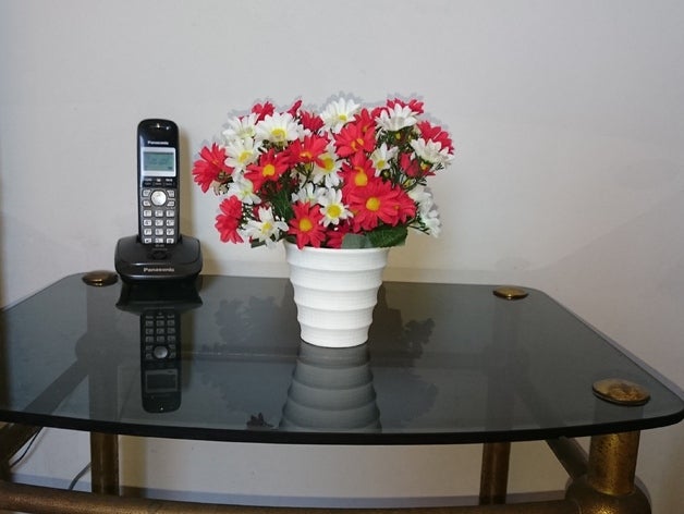 simple vase de décoration décor fleurs 3D print model - Mito3D