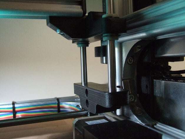 3drag velleman k8200 new z-axis rodends - dual 8mm paralell rods 3d printer parts vellemann 3D print model - Mito3D