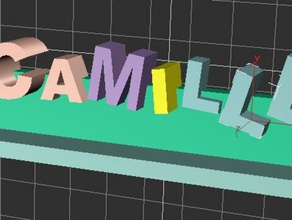 'camille' stand signs & logos 3d print model - Mito3D