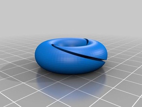 interlocked torus laid flat fixed math art remix sculpture 3d print model - Mito3D