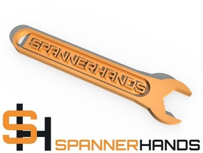 spannerhands Schraubenschlüssel Schlüsselanhänger Farbe swatch Die 3d-Drucker key fob printrbot simple metal spanner 3d print model - Mito3D