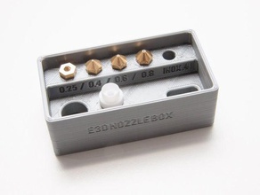 e3d nozzle box editable & new lid 3d printer accessories olsson block small storage 3d print model - Mito3D