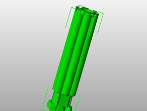 escala de bandas goma sentry gun barrel la robótica 3d print model - Mito3D