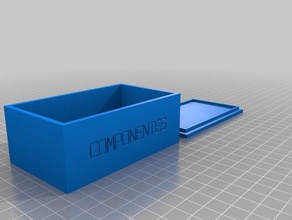 caja componentes recipientes personalizado 3d print model - Mito3D