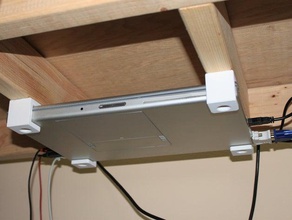 macbook pro under desk mount organization bracket 3d print model - Mito3D