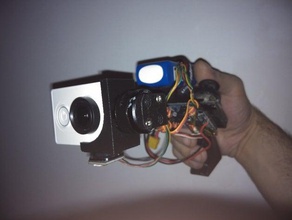 handheld gimbal ar15 xiaomi yi camera actioncam action cam brushless mount handle handlel 3d print model - Mito3D