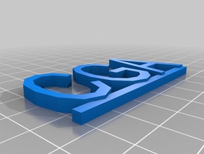 cga sinal sinais e logotipos personalizado 3d print model - Mito3D