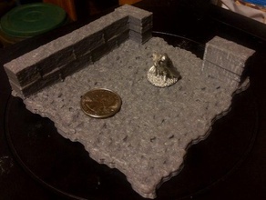 floor left wall entry playsets dungeon dungeons dragons 3d print model - Mito3D