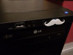 usb moustache ordinateur 3d print model - Mito3D
