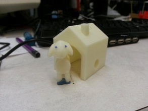 dog doghouse animals 3d print model - Mito3D