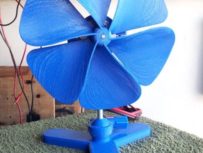 desktop fan - ventialador escritorio diy dc motor helices propeller soporte ventilador 3d print model - Mito3D