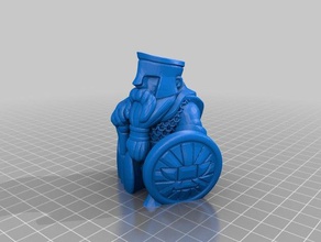 big guardian dwarf 72mm axe figure gimly lotr 3d print model - Mito3D